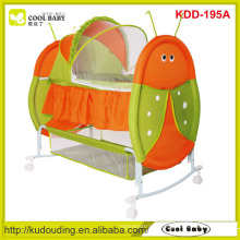 Factory NEW Baby Furniture Cute Insect Design Portable Rocking Baby Cradle for Newborn baby Butterfly Mosquito Net Swing Bed